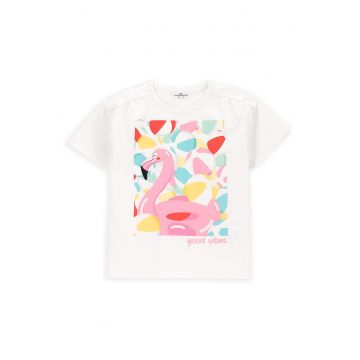 Tricou fete  WC5143202HGK - Bumbac/Elastan - Alb