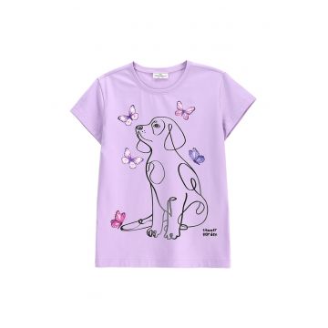 Tricou fete  WC5143218VGD - Bumbac/Elastan - Mov