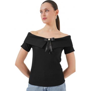Tricou pentru dama -  Negru - Jerseu
