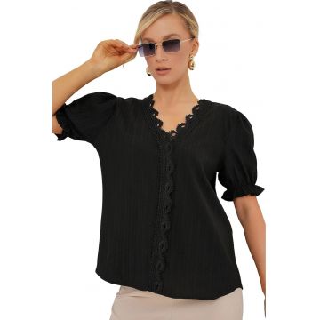 Tricou pentru dama -  Textil - Negru