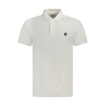 Tricou polo Millers River Pique barbati - cu logo brodat - Regular fit - Alb