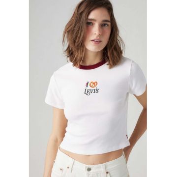 Youth Tricou crop cu imprimeu logo