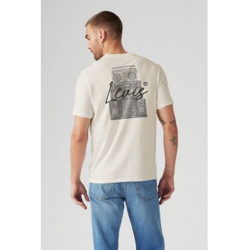 Youth Tricou cu decolteu la baza gatului si imprimeu logo Youth Tricou cu decolteu la baza gatului si imprimeu logo