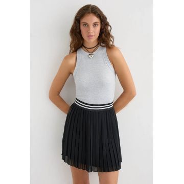 Maiou basic -  guler halter - gri - jerseu