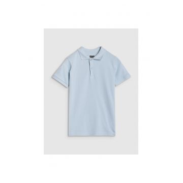 Polo Unisex  Junior - Bumbac Albastru Polo Unisex  Junior - Bumbac Albastru