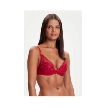 Sutien cu armatura -  rosu - material sintetic - Sutien cu armatura -  rosu - material sintetic -