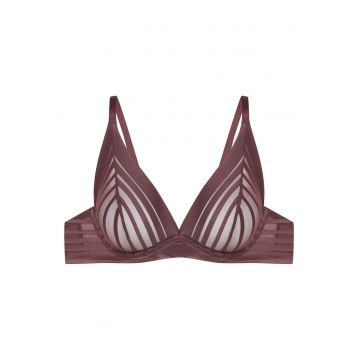Sutien -  Elastan - Moale - Elegant - Maro ciocolatiu Sutien -  Elastan - Moale - Elegant - Maro ciocolatiu