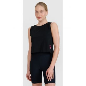 Top Sportstyle Femei  Negru Intens - Regular Fit - Bumbac 100% - Confortabil si Aerisit - Ideal Zile Calduroase - Marimi XS- Top Sportstyle Femei  Negru Intens - Regular Fit - Bumbac 100% - Confortabil si Aerisit - Ideal Zile Calduroase - Marimi XS-