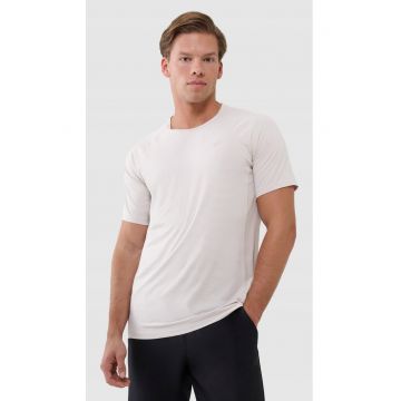 Tricou Antrenament Barbati  Slim Fit Crem - Tehnologie Uscare Rapida - Maneci Raglan - SS25