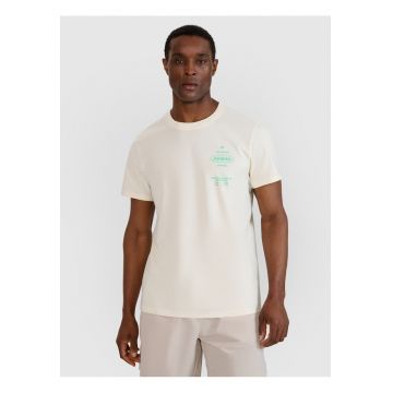 Tricou barbati  alb - bumbac 100% - croiala normala - imprimeu pe fata Tricou barbati  alb - bumbac 100% - croiala normala - imprimeu pe fata