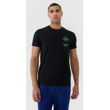 Tricou barbati  negru - bumbac 100% - croiala obisnuita - imprimeu sportiv Tricou barbati  negru - bumbac 100% - croiala obisnuita - imprimeu sportiv