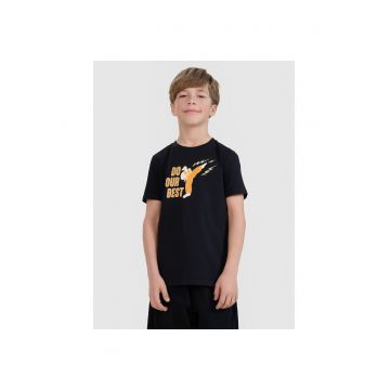 Tricou copii JRSS25TTSHM2643-20S - 4F - Bumbac - Negru Tricou copii JRSS25TTSHM2643-20S - 4F - Bumbac - Negru