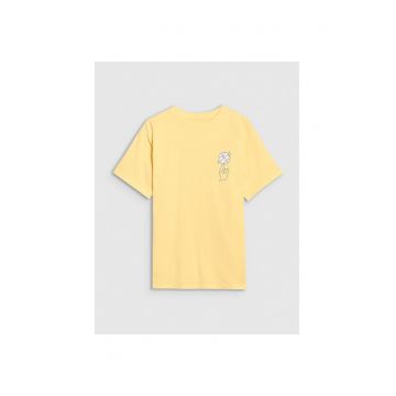 Tricou copii -  supradimensionat - galben - 100% bumbac Tricou copii -  supradimensionat - galben - 100% bumbac