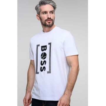 Tricou cu decolteu la baza gatului si logo