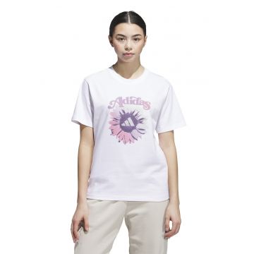 Tricou cu decolteu la baza gatului si logo