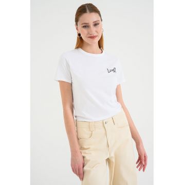 Tricou cu imprimeu pe piept Elogo Crystal