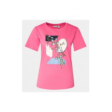 Tricou dama -  303452131 - Roz - Bumbac