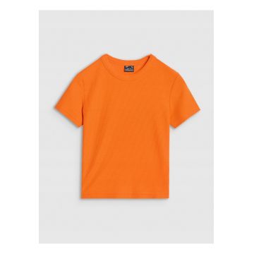 Tricou dama RSS25TTSHF2749-70S - 4F - Poliester/Viscoza - Portocaliu - Tricou dama RSS25TTSHF2749-70S - 4F - Poliester/Viscoza - Portocaliu -