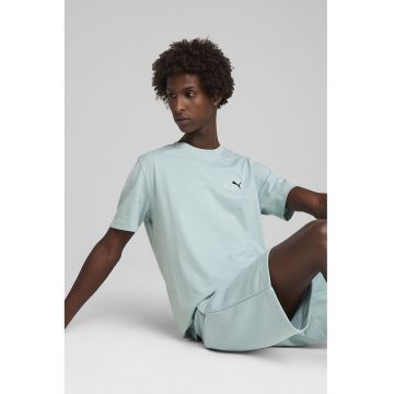 Tricou de bumbac cu decolteu la baza gatului Tricou de bumbac cu decolteu la baza gatului