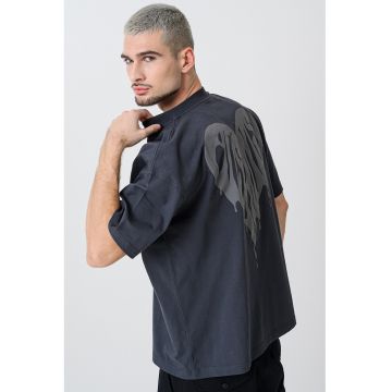 Tricou de bumbac organic cu imprimeu inima Trip