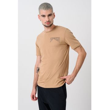 Tricou de bumbac organic cu logo pe piept