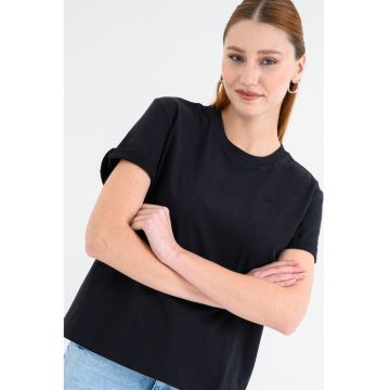 Tricou din bumbac cu decolteu la baza gatului Pain Tricou din bumbac cu decolteu la baza gatului Pain