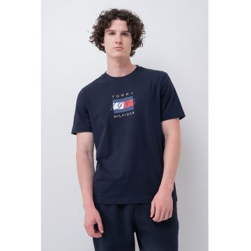 Tricou din bumbac cu detaliu logo pe piept Tricou din bumbac cu detaliu logo pe piept