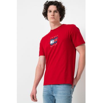 Tricou din bumbac cu detaliu logo pe piept Tricou din bumbac cu detaliu logo pe piept
