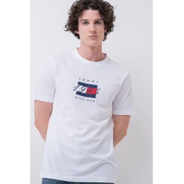 Tricou din bumbac cu detaliu logo pe piept Tricou din bumbac cu detaliu logo pe piept