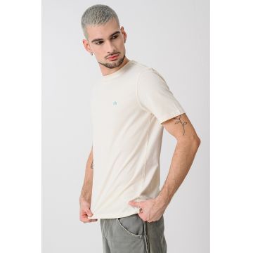 Tricou din bumbac organic cu decolteu la baza gatului