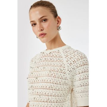 Tricou din tricot cu maneci raglan