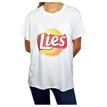 Tricou lejer din bumbac cu imprimeu text - Tricou lejer din bumbac cu imprimeu text -