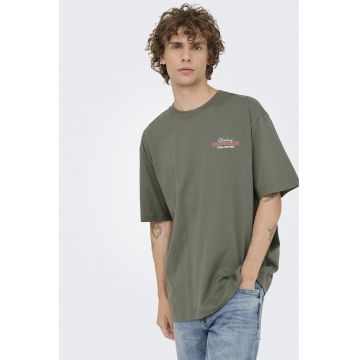 Tricou lejer din bumbac organic cu imprimeu grafic