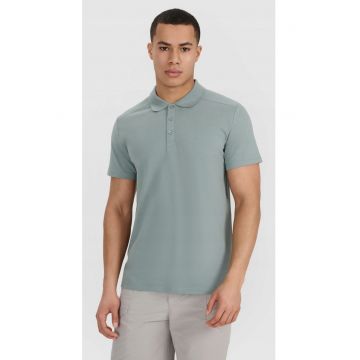 Tricou polo barbat  kaki - bumbac - croiala regulata - gri