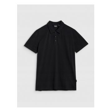 Tricou polo barbati  croiala obisnuita - bumbac 100% - negru