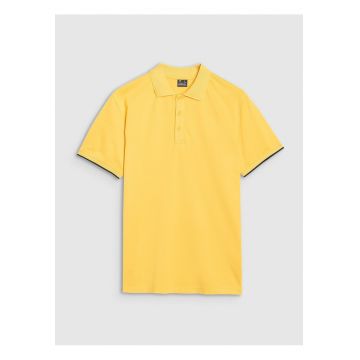 Tricou polo barbati -  croiala obisnuita - galben - viscoza si bumbac