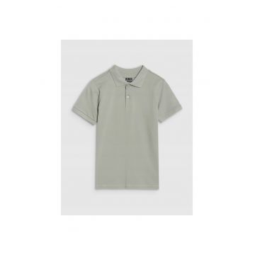Tricou Polo Unisex  Junior - Bumbac 100% - Verde - Marime 164 - Sportstyle - 200 gsm Tricou Polo Unisex  Junior - Bumbac 100% - Verde - Marime 164 - Sportstyle - 200 gsm