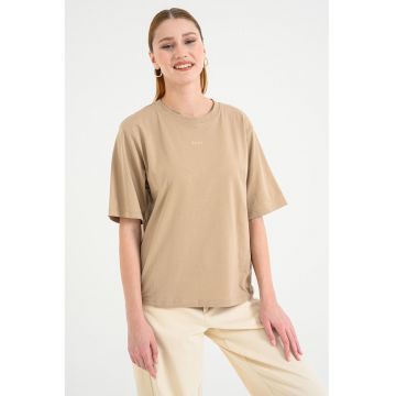 Tricou supradimensionat din bumbac cu logo discret Enis