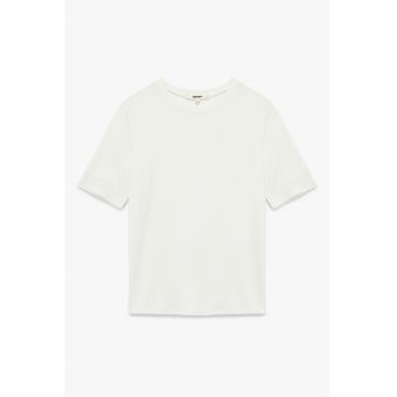 Tricou uni cu decolteu la baza gatului Tricou uni cu decolteu la baza gatului