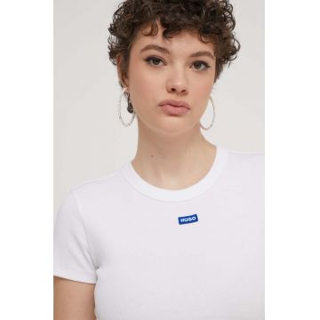 HUGO Blue tricou Baby Tee_B femei, culoarea bej 50510749