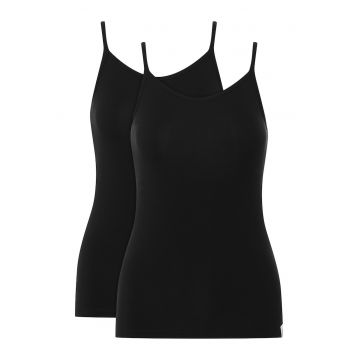 Maiou dama Blue  set de 2 perechi Negru Maiou dama Blue  set de 2 perechi Negru