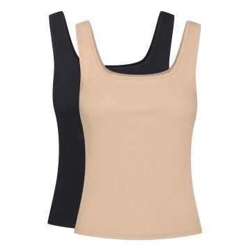 Maiouri dama  set de 2 perechi Negru - bej Maiouri dama  set de 2 perechi Negru - bej