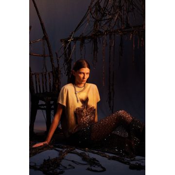 Medicine tricou din bumbac culoarea galben