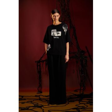 Medicine tricou din bumbac culoarea negru