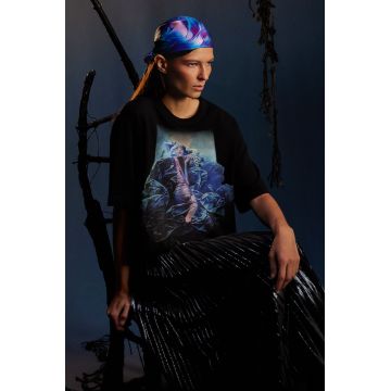 Medicine tricou din bumbac culoarea negru