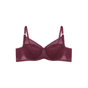 Sutien captusit  Marvela - violet - dantela - insertii din plasa Sutien captusit  Marvela - violet - dantela - insertii din plasa