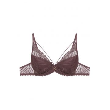 Sutien push-up -  Dantela - Maro inchis Sutien push-up -  Dantela - Maro inchis