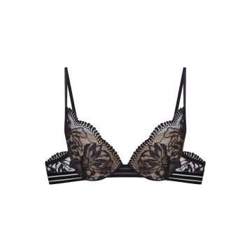 Sutien push-up -  Dantela - Model Outline - Negru Sutien push-up -  Dantela - Model Outline - Negru
