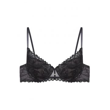 Sutien push-up Idyla  Negru gri Sutien push-up Idyla  Negru gri