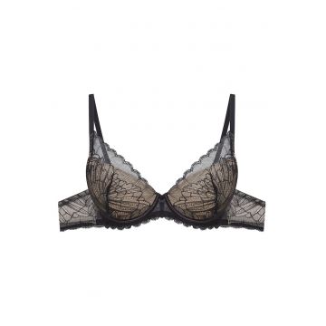 Sutien push-up Oprah -  Dantela/Bumbac - Negru Sutien push-up Oprah -  Dantela/Bumbac - Negru